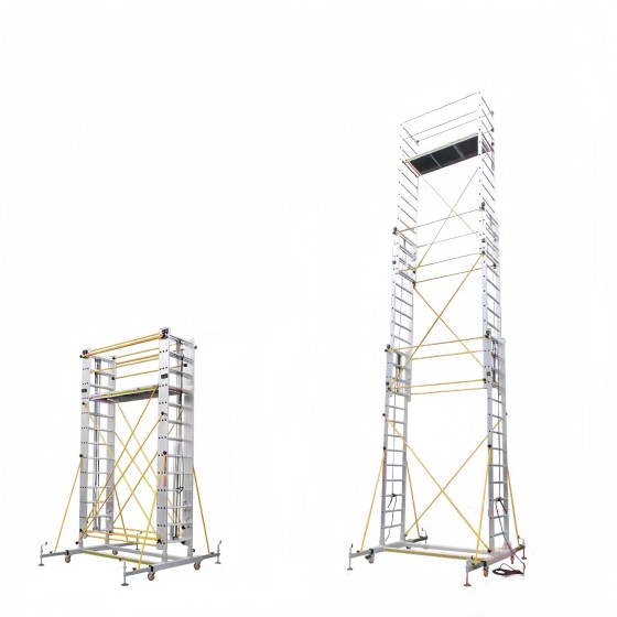 Aluminum telescopic scaffold